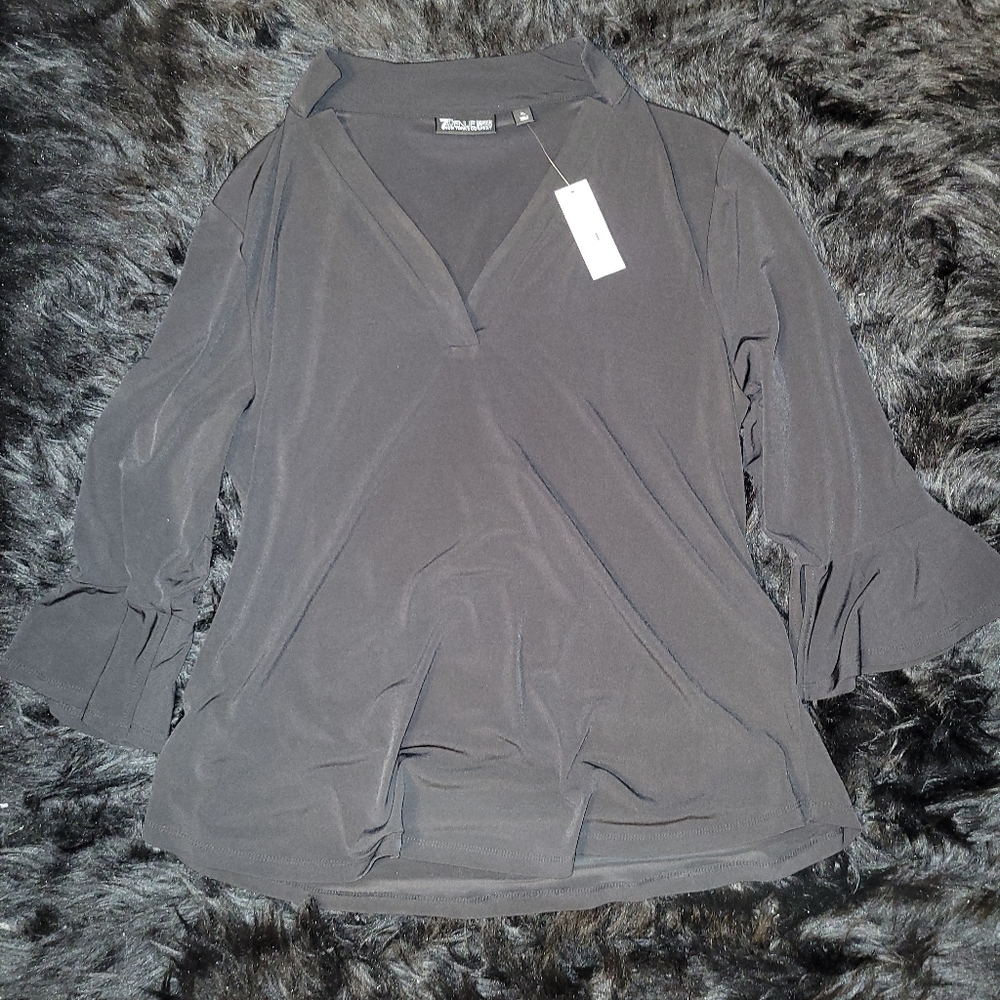 New York & Company Tops | New York and Company Black Long Sleeve Blouse